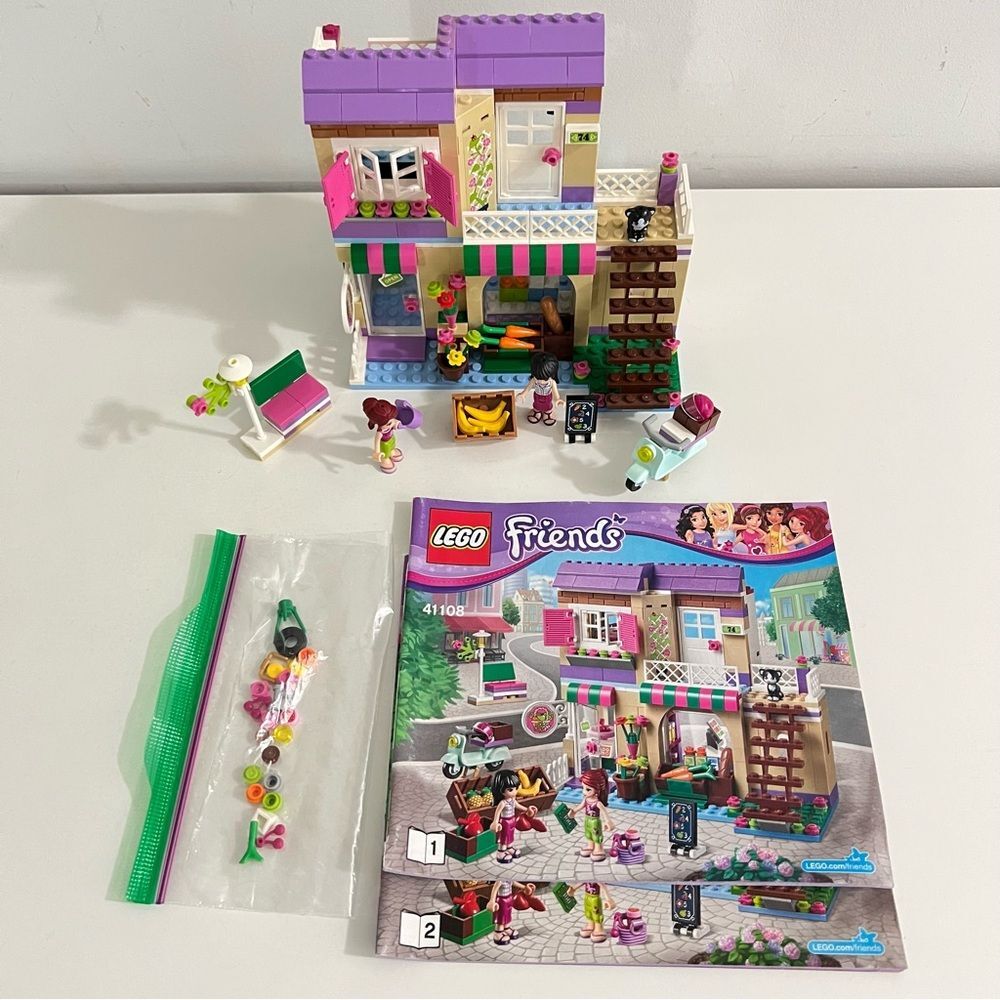 Lego Friends 41108 Heartlake Food Market 100% Complete w/ Manuals ** NO BOX**
